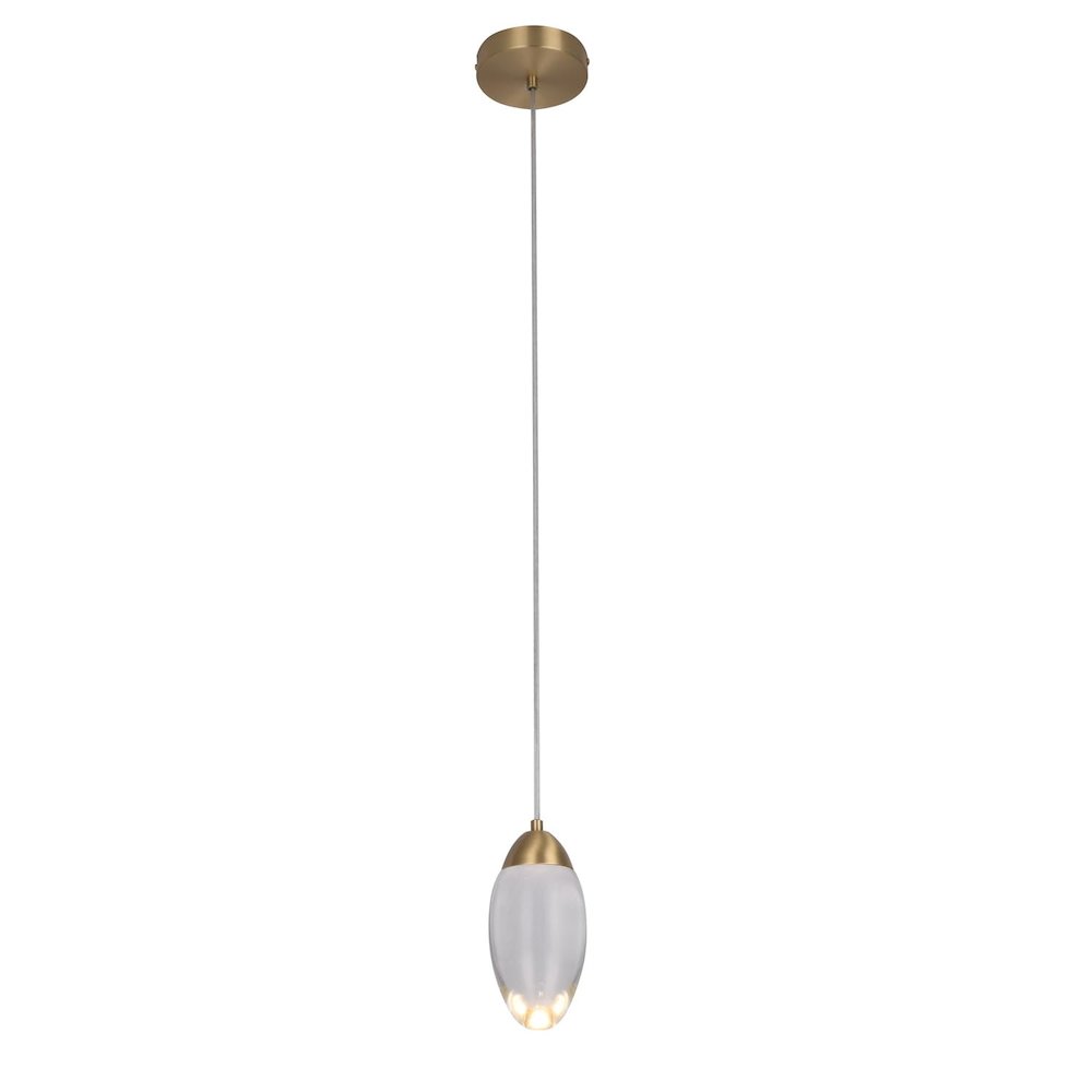 Bethel International LED Pendant in Brass Color. Picture 1