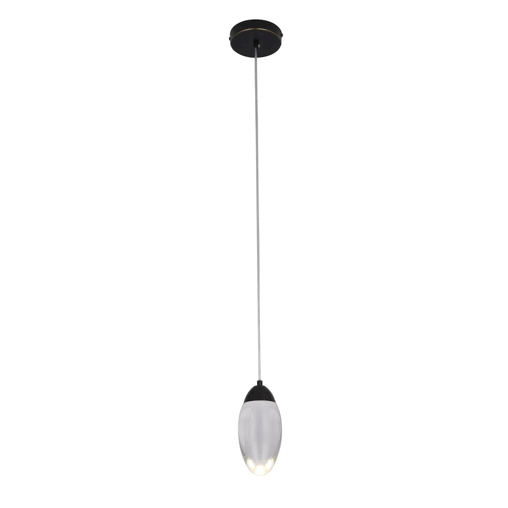 Bethel International LED Pendant in Matte Black Color. Picture 1
