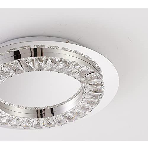 LED Flush Mount Chrome Stainless Steel & Crystal. Picture 3