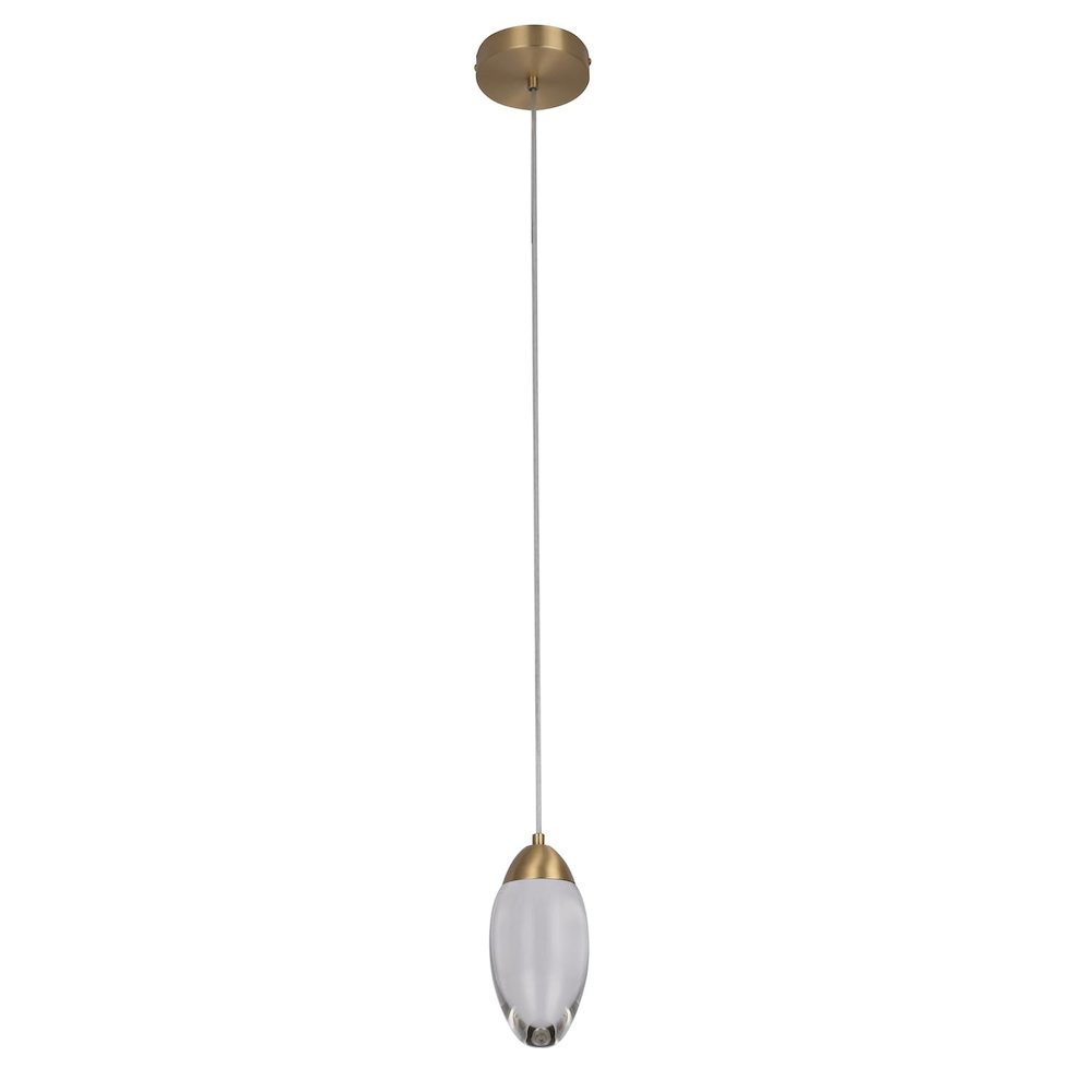 Bethel International LED Pendant in Brass Color. Picture 2