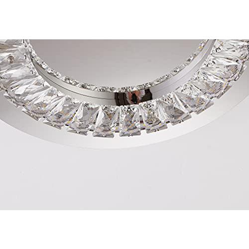 LED Flush Mount Chrome Stainless Steel & Crystal. Picture 4