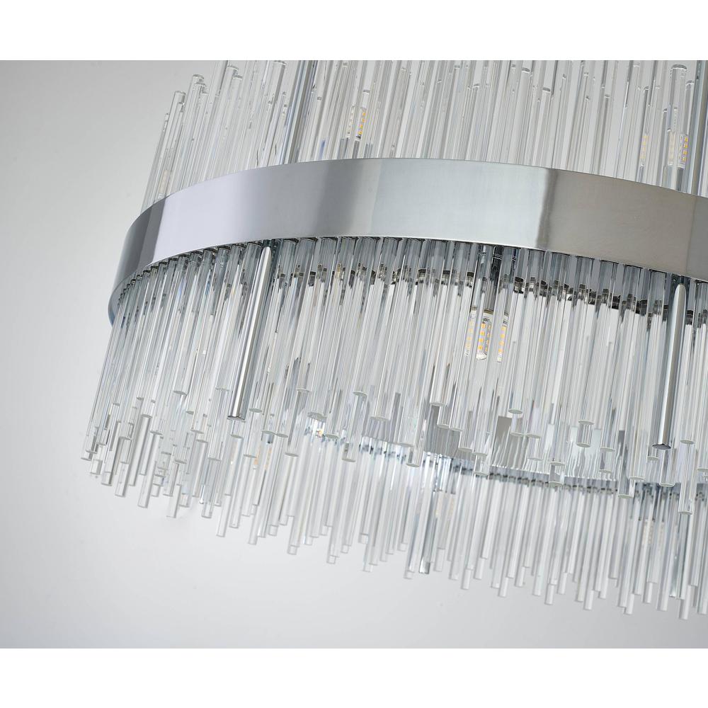 Chandelier Chrome Metal & Glass. Picture 4