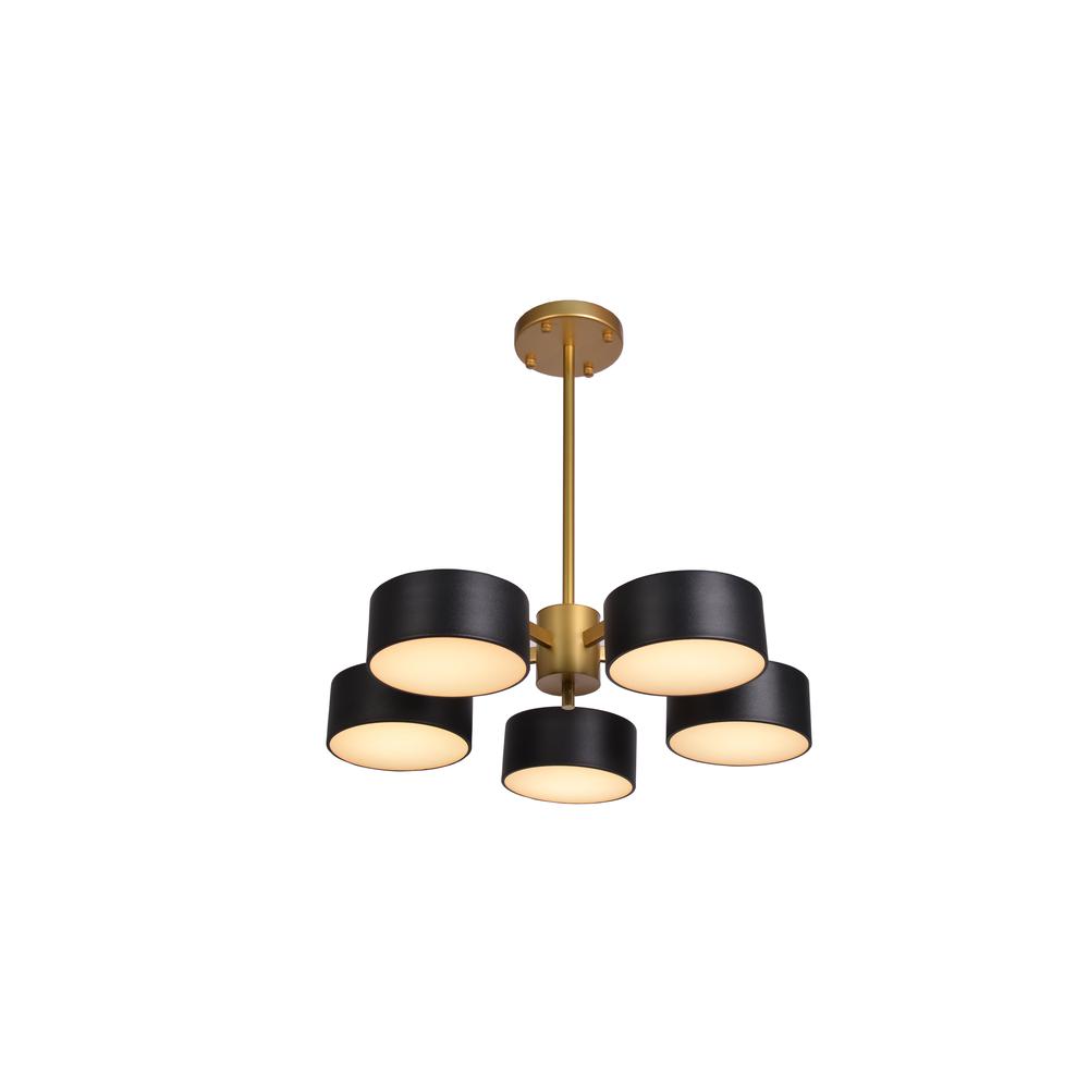 LED Flush Mount Gold Metal. Picture 1