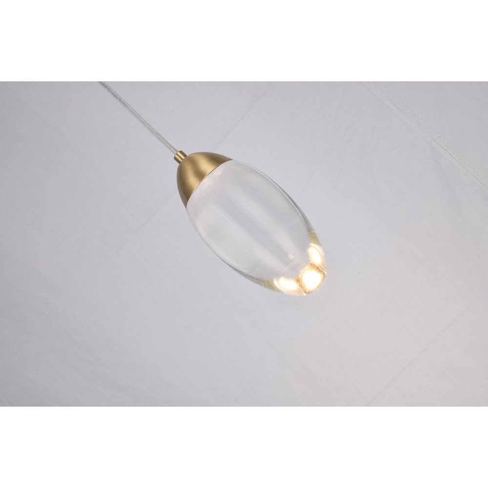Bethel International LED Pendant in Brass Color. Picture 5