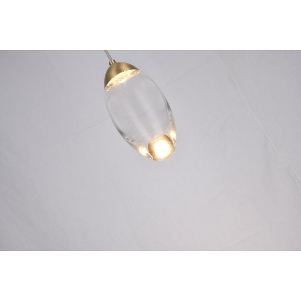 Bethel International LED Pendant in Brass Color. Picture 3