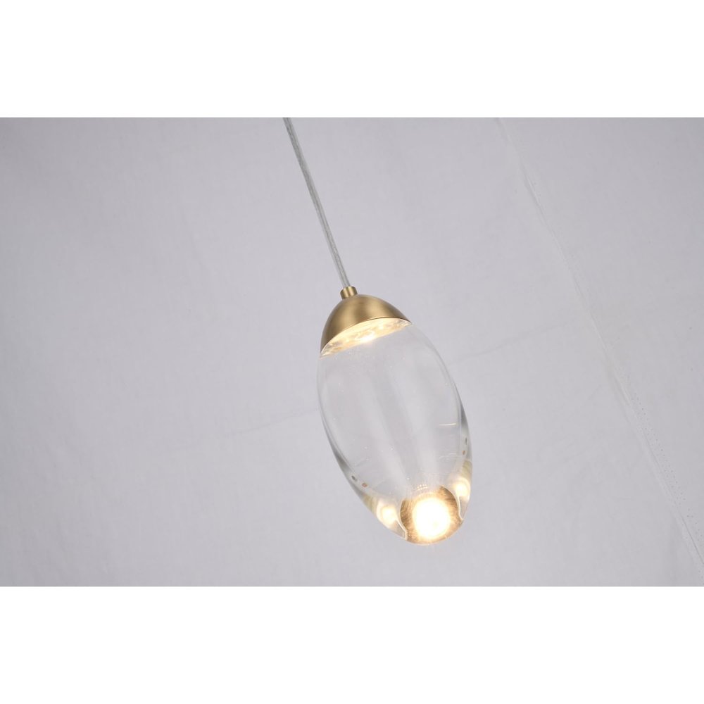 Bethel International LED Pendant in Brass Color. Picture 4