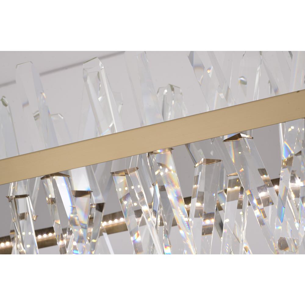 LED Chandelier  Gold Stainless Steel & Crystal. Picture 3