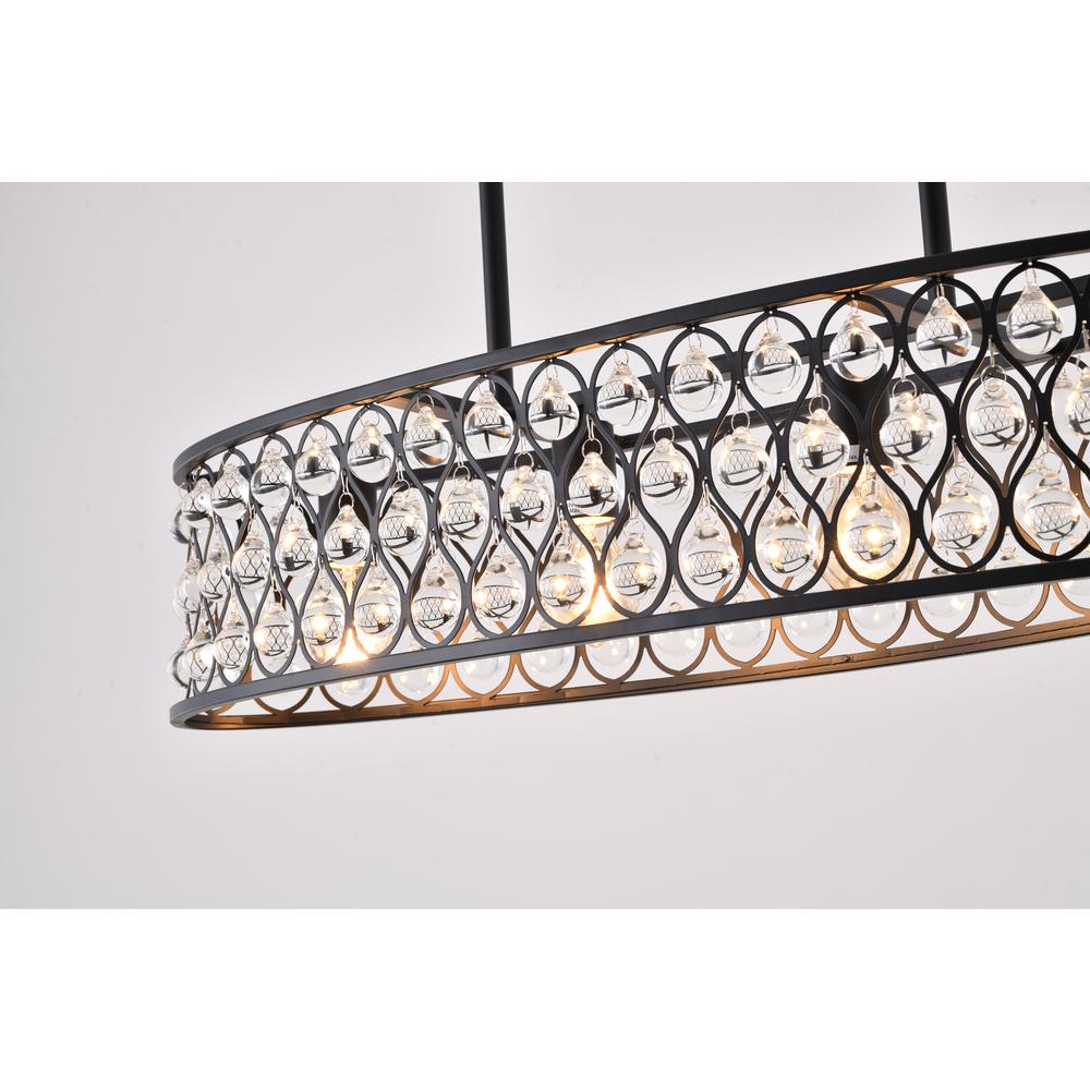 Chandelier Black Metal & Crystal. Picture 3