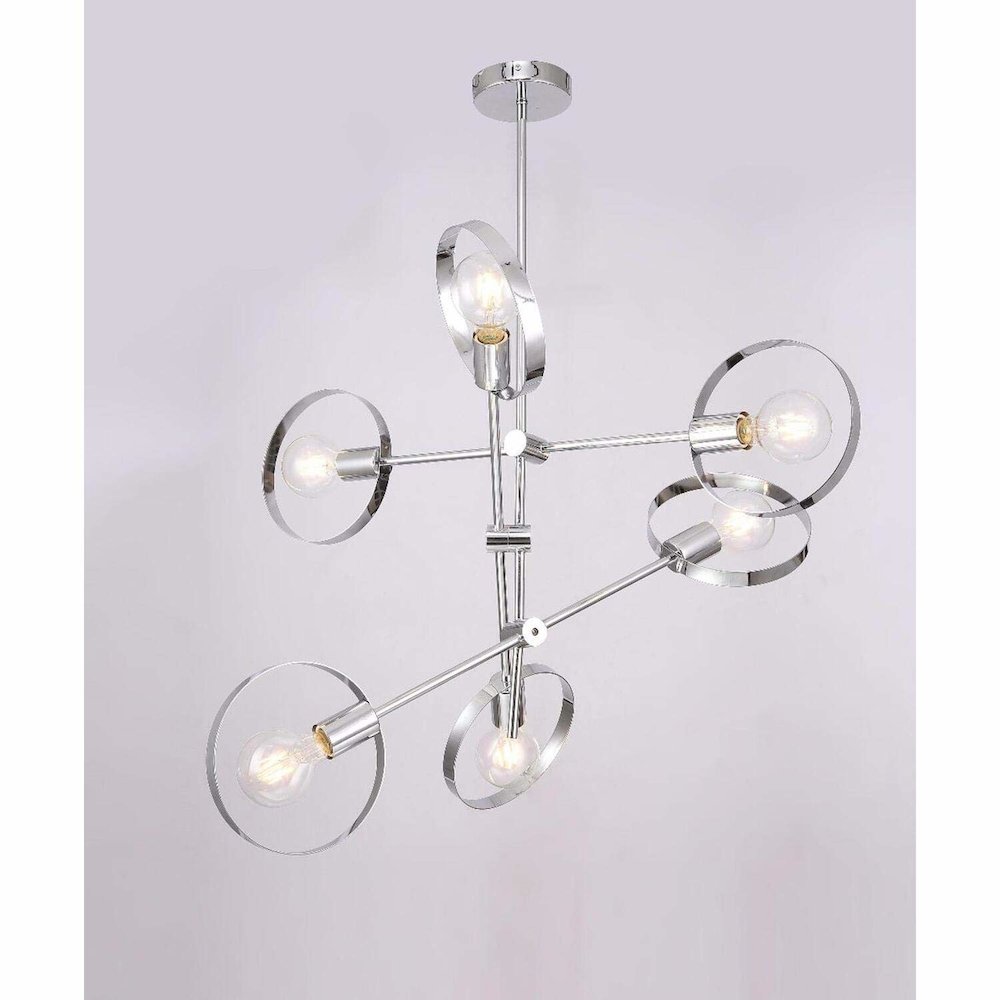 Bethel International Chandelier in Chrome Color. Picture 1