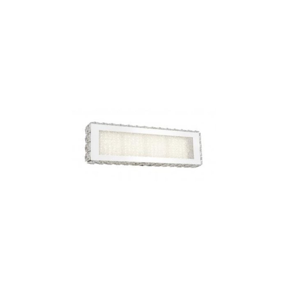 4-Light Chrome LED Wall Sconce With Clear Crystals. Picture 1