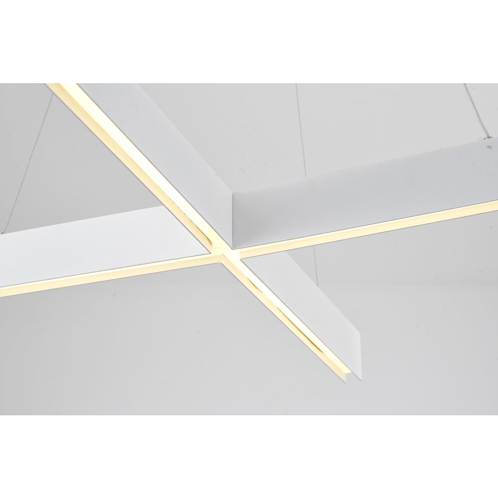 4-Light White LED Chandelier With Acrylic Diffusers. Picture 4