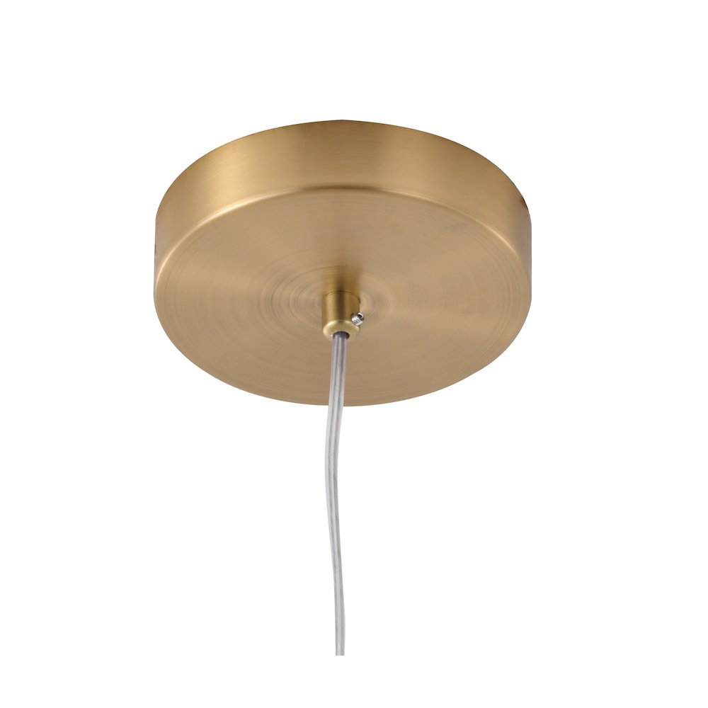 1-Light Gold LED Single Pendant With A Clear Glass Shade. Picture 5