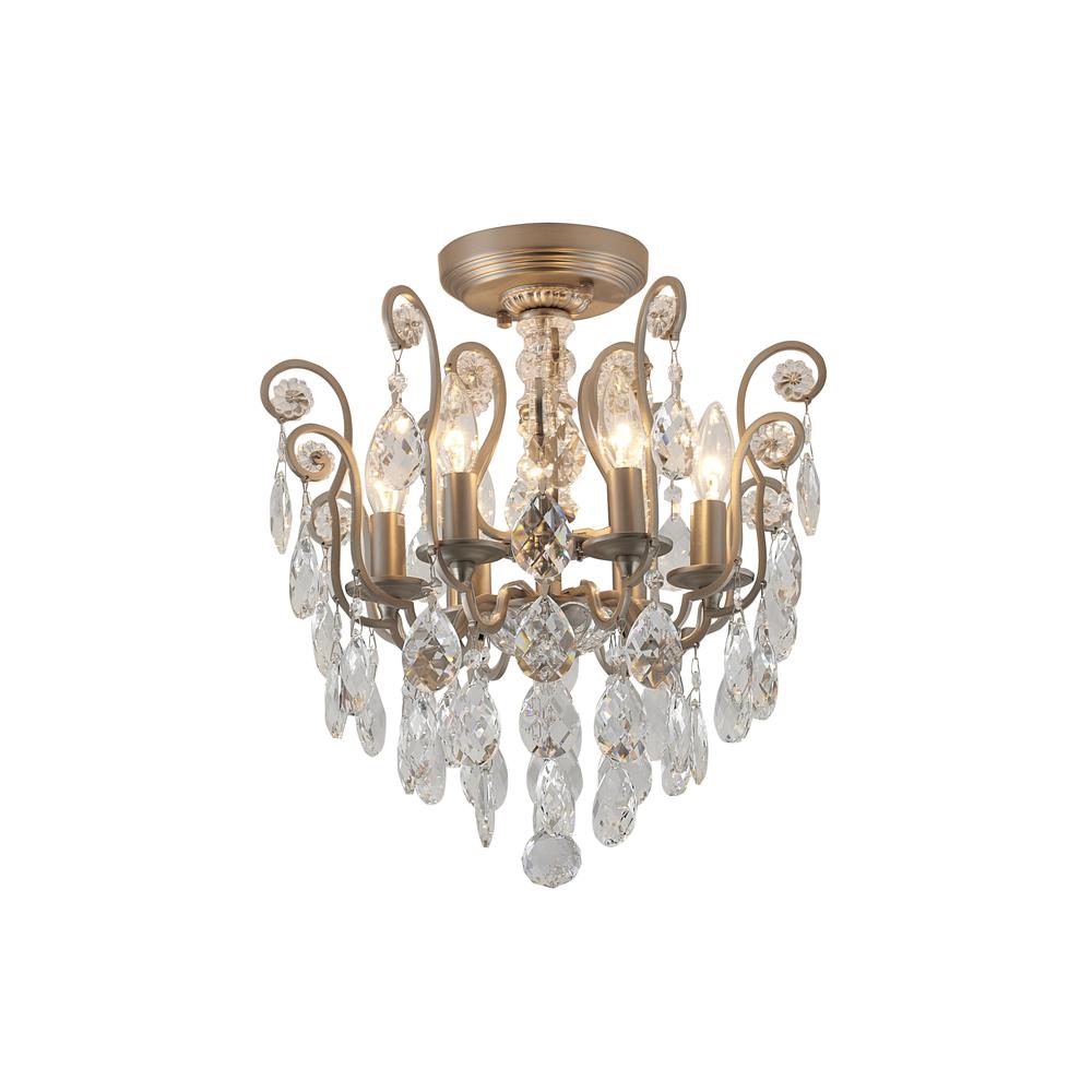 Chandelier Pewter Metal & Crystal. Picture 2