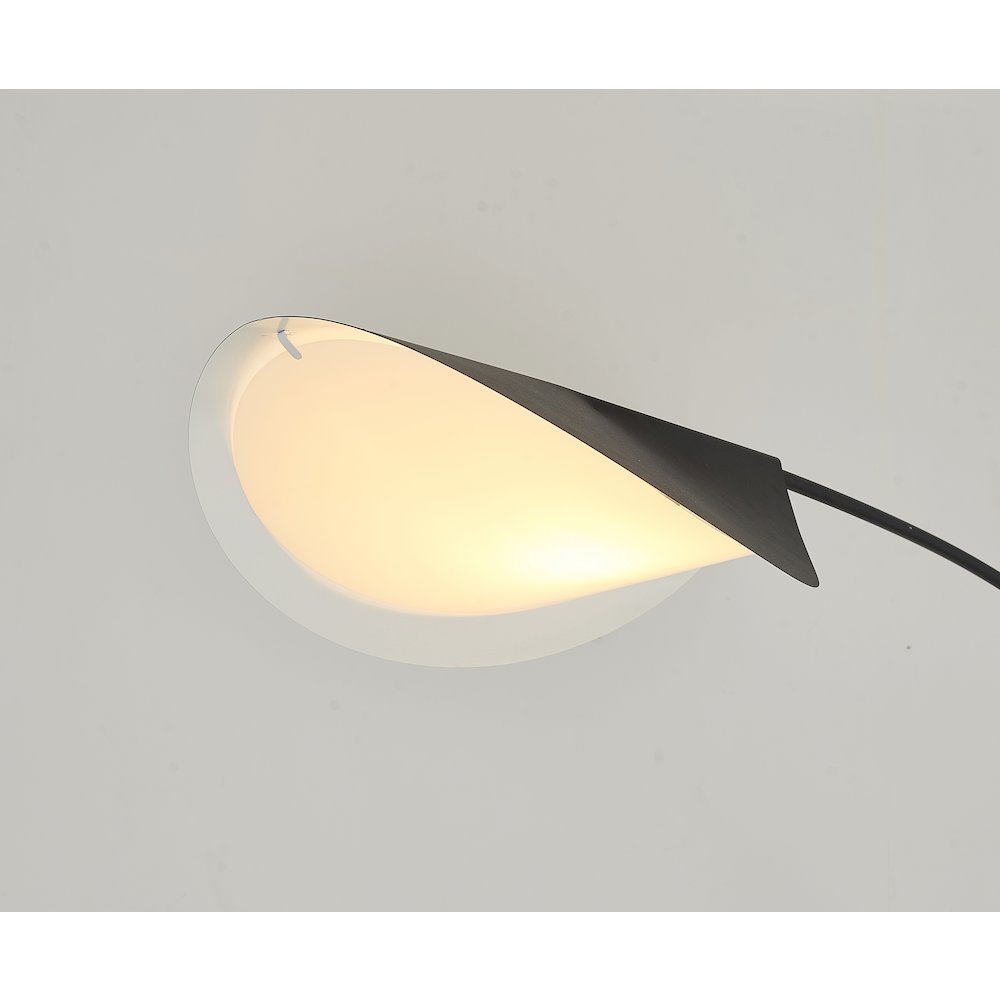 1-Light Matte Black Die Cast Arched Floor Lamp With An Acrylic Shade. Picture 3