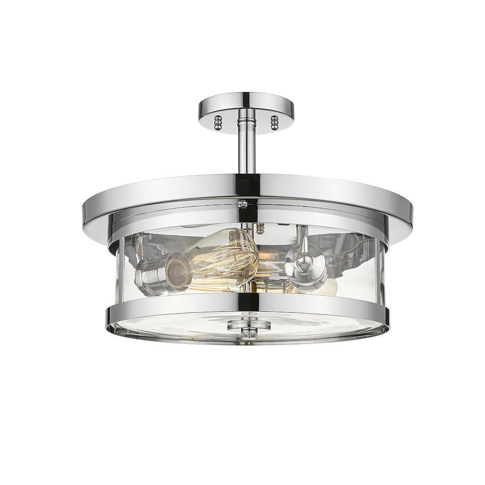 Bethel International Semi Flush Mount in Chrome Color. Picture 1