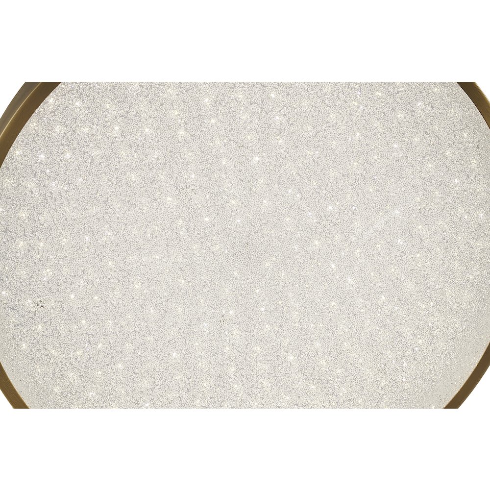 1-Light Brass LED Flush Mount With A Clear Acrylic Beaded Diffuser. Picture 3
