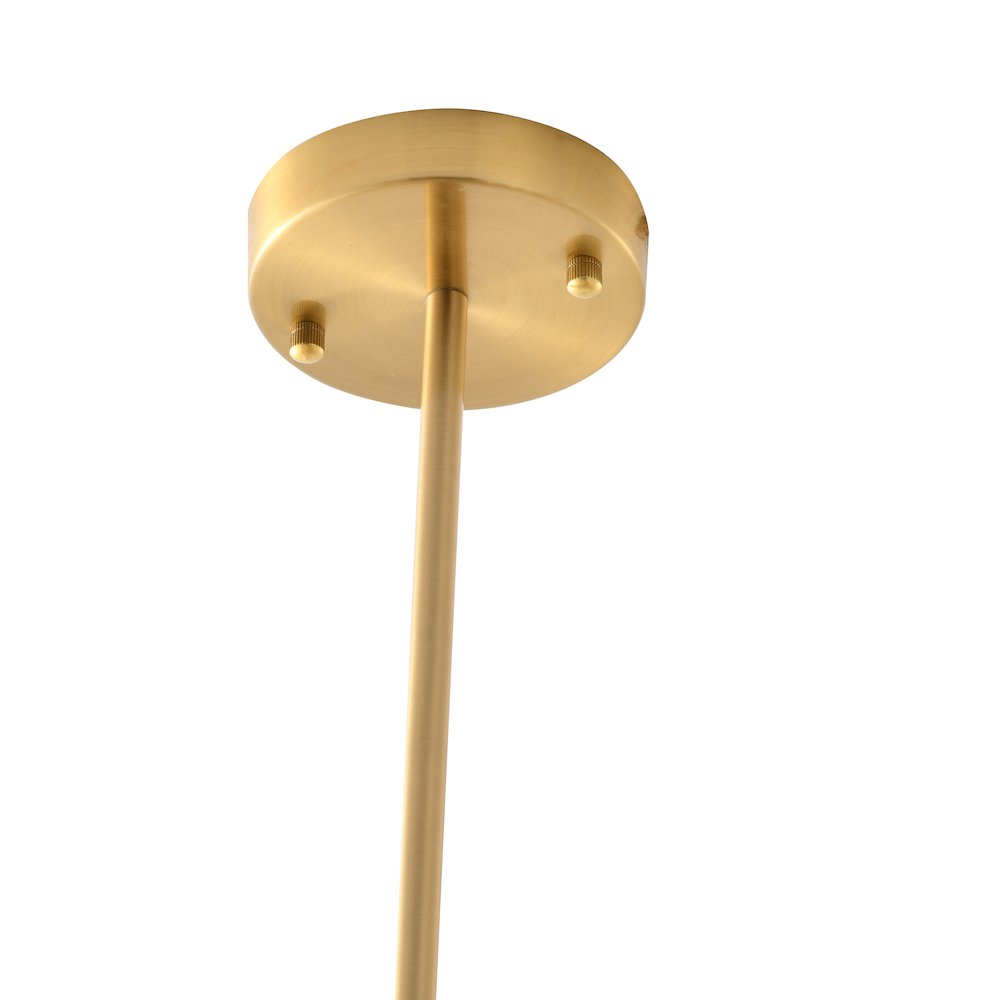 10-Light Gold Iron Chandelier With frosted Glass Shades. Picture 5