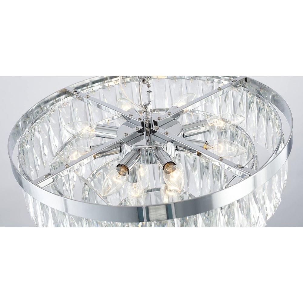 Bethel International Chandelier in Chrome Color. Picture 4
