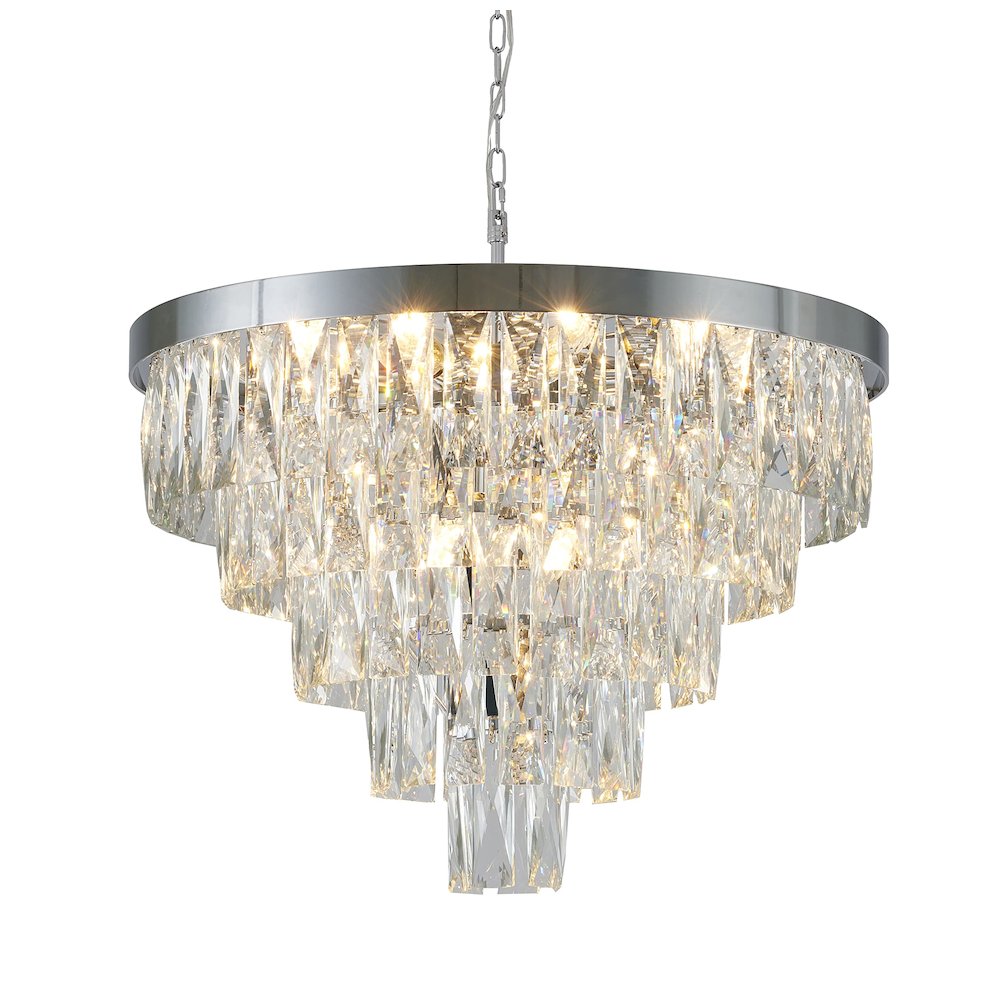 Bethel International Chandelier in Chrome Color. Picture 1