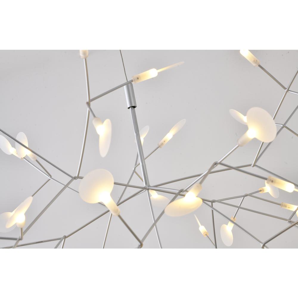 LED Chandelier Metal & Acrylic Silver. Picture 3