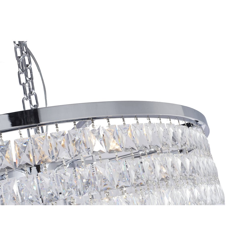27-Light Chrome Chandelier With Clear Crystals. Picture 5