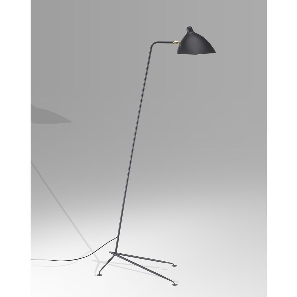 Floor Lamp Black Metal & Aluminum. Picture 1