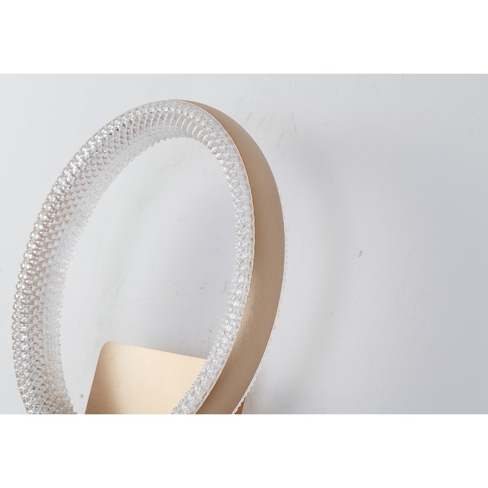 1-Light Gold LED Wall Sconce With A Clear Acrylic Diffuser. Picture 4