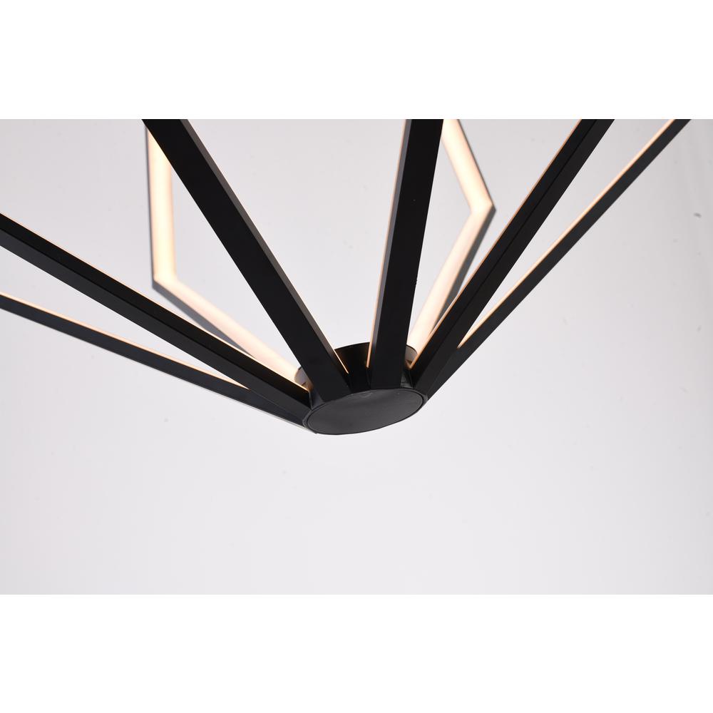 LED Chandelier Black Metal & Silicone. Picture 3