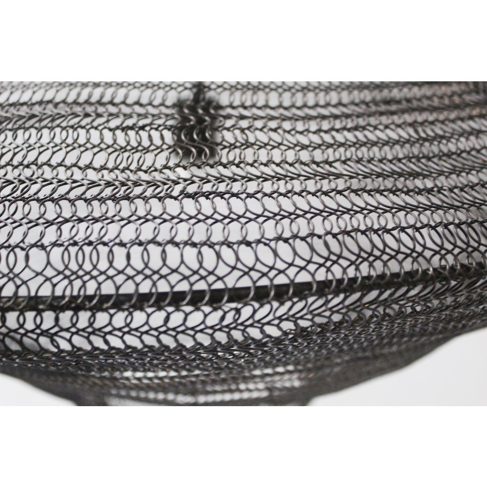 1-Light Satin Black Pendant With A Chain Basket Shade. Picture 4