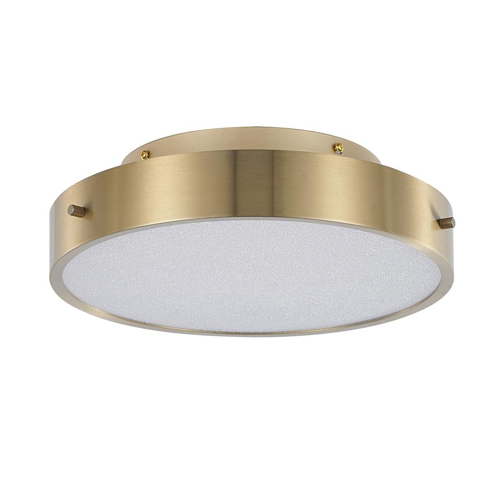 LED Flush Mount Brass Metal & Acrylic. Picture 2