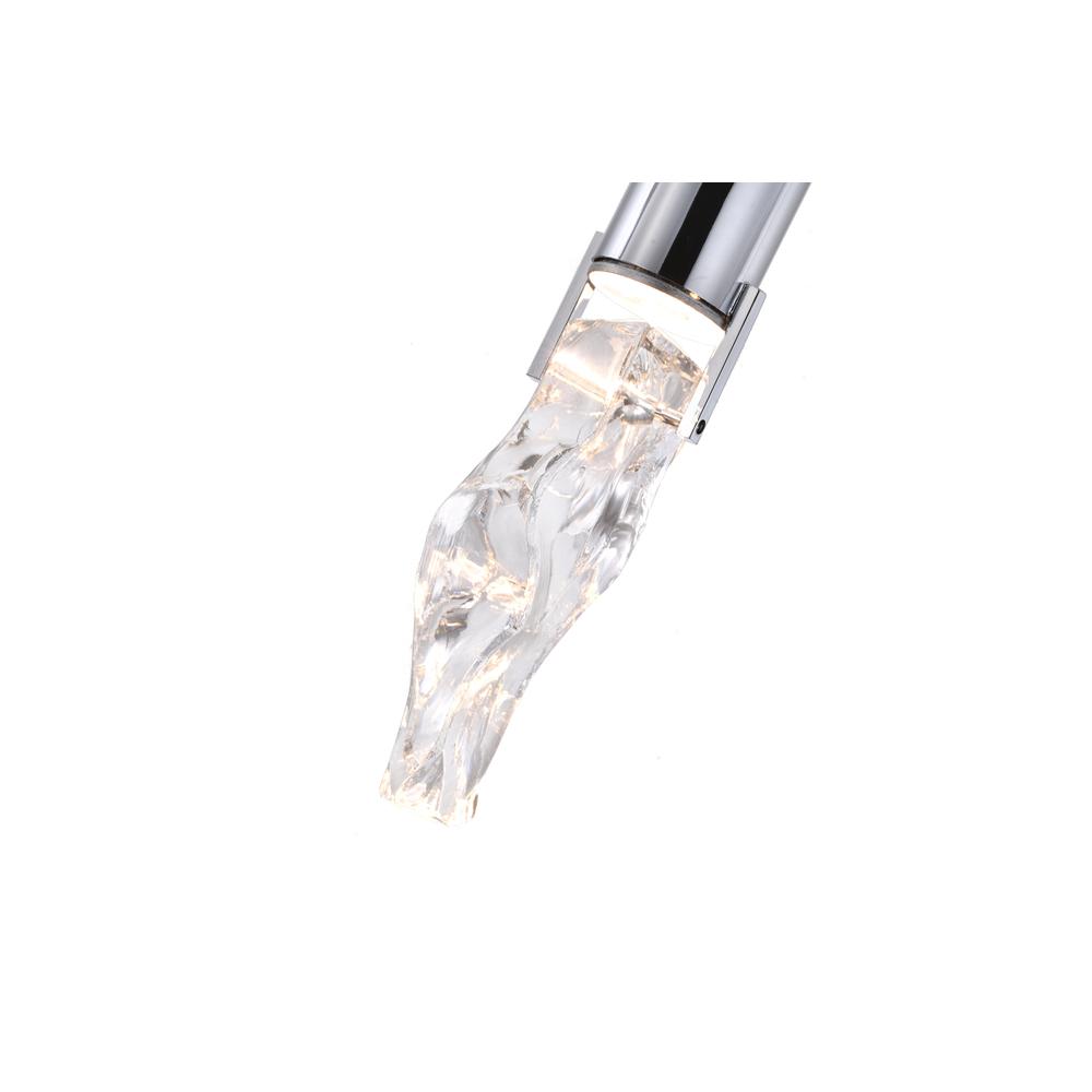 LED Pendant Chrome Metal & Crystal. Picture 4