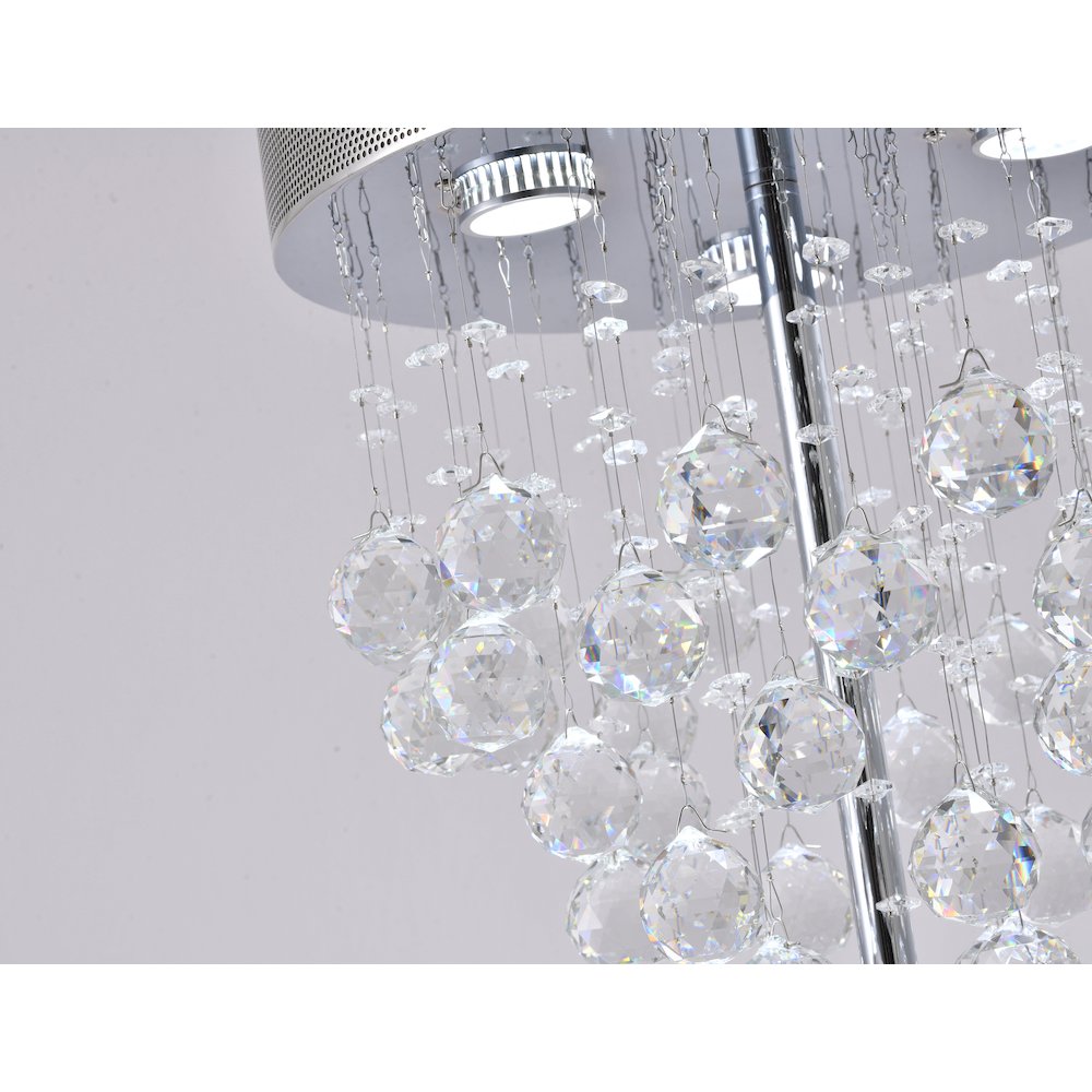 3-Light Chrome Table Lamp With Clear Crystals. Picture 5
