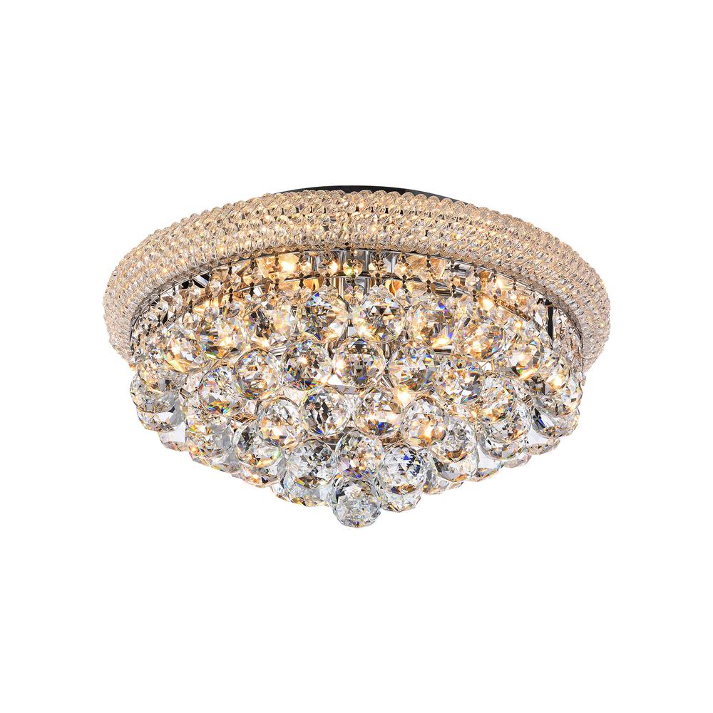 Flush Mount Chrome Metal & Crystal. Picture 1