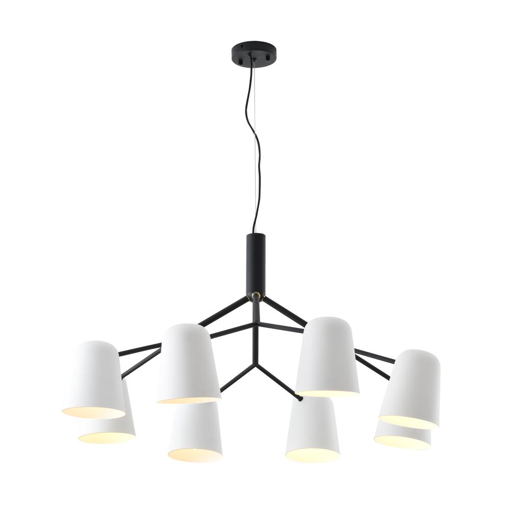Chandelier Black & White Metal & Aluminum. Picture 1