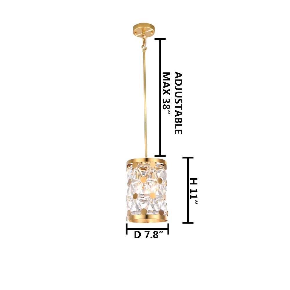 3-Light Copper Pendant With Clear Crystal Star Detailing. Picture 2