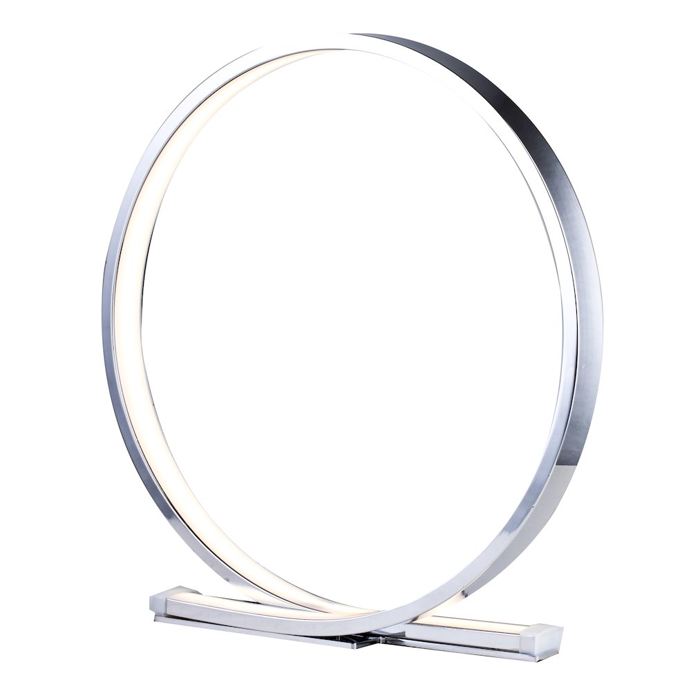 1-Light Chrome LED Table Lamp With Acrylic Diffuser. Picture 1