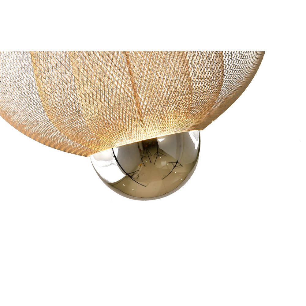 1-Light 3-Tier Gold Mesh LED Chandelier. Picture 4