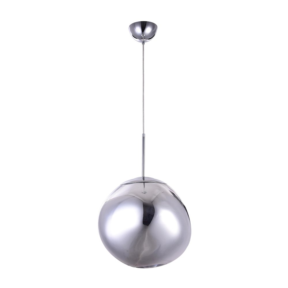 1-Light Chrome Pendant With A Chrome Acrylic Shade. Picture 2