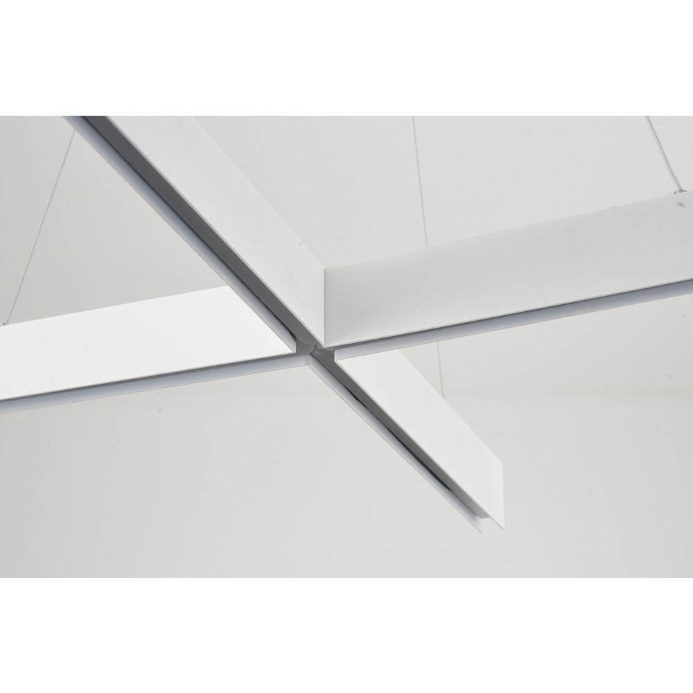 4-Light White LED Chandelier With Acrylic Diffusers. Picture 3