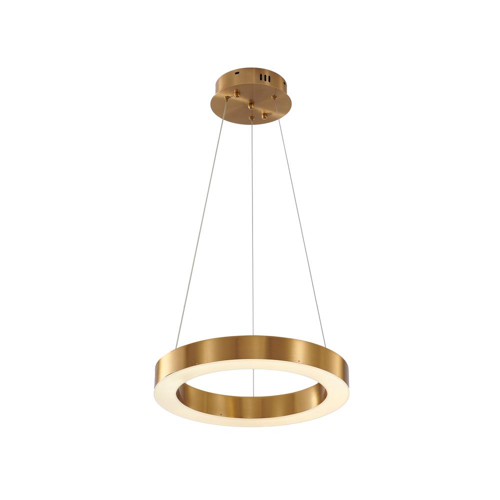 LED Chandelier Gold Metal. Picture 1