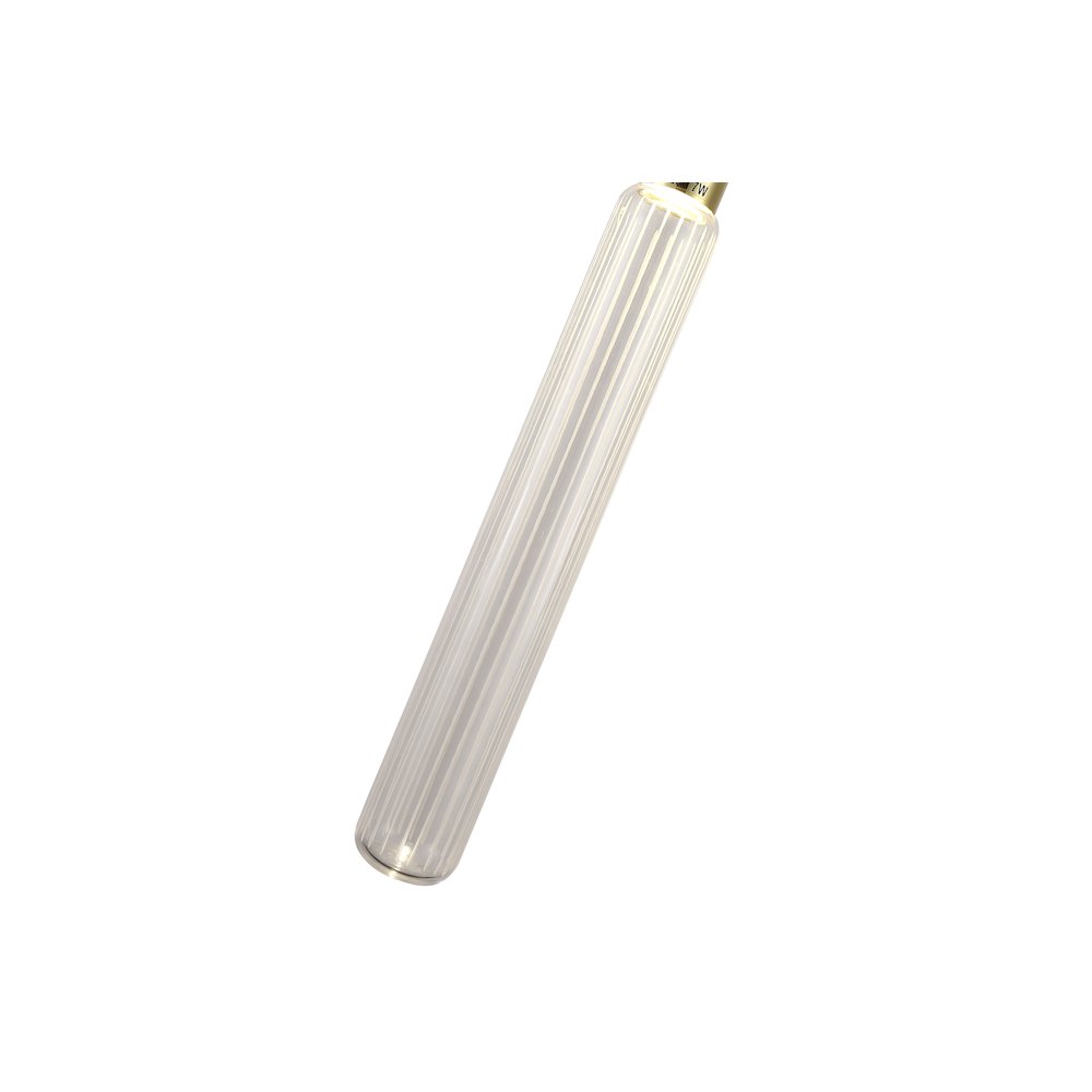 2-Light Gold LED Pendant With Clear Glass Shades. Picture 4