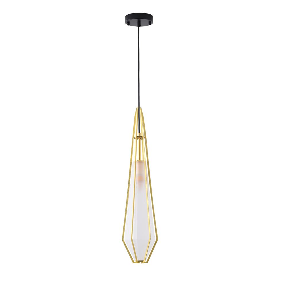 Pendant Gold Aluminum & Glass. Picture 2
