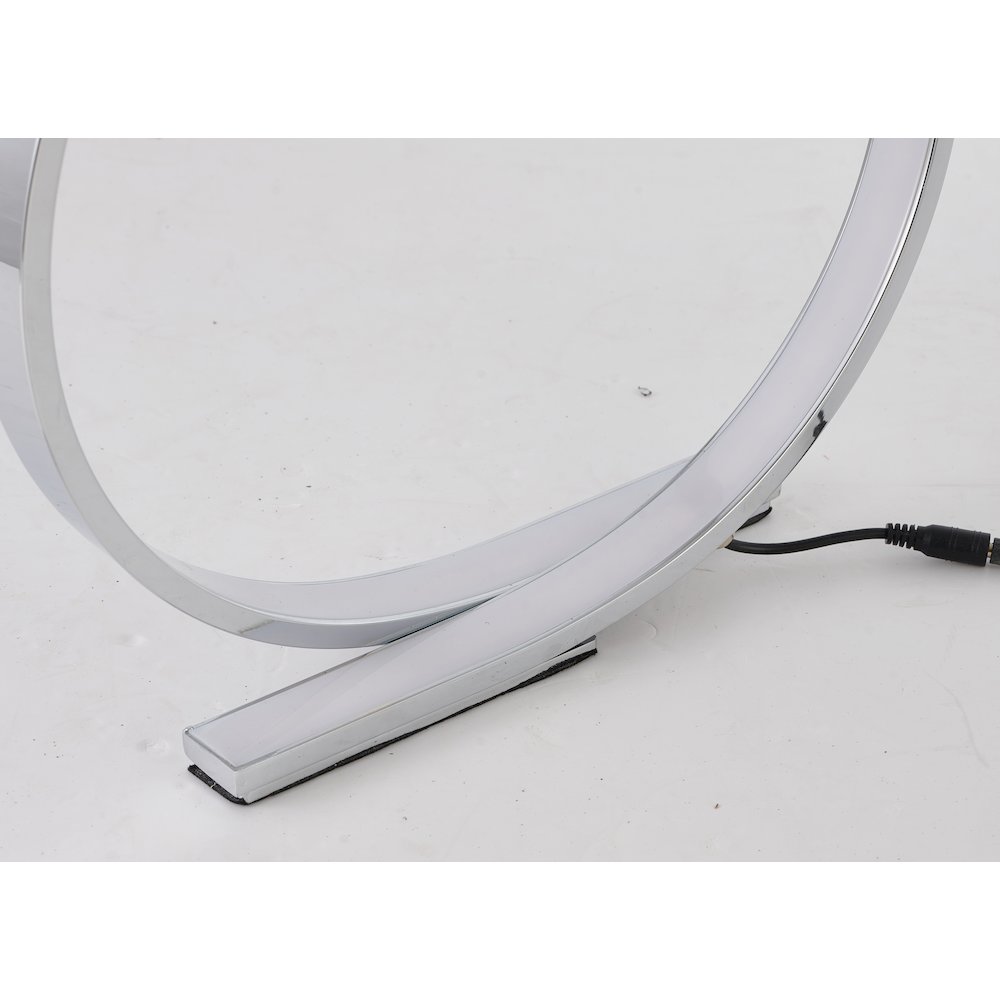 1-Light Chrome LED Table Lamp With Acrylic Diffuser. Picture 3