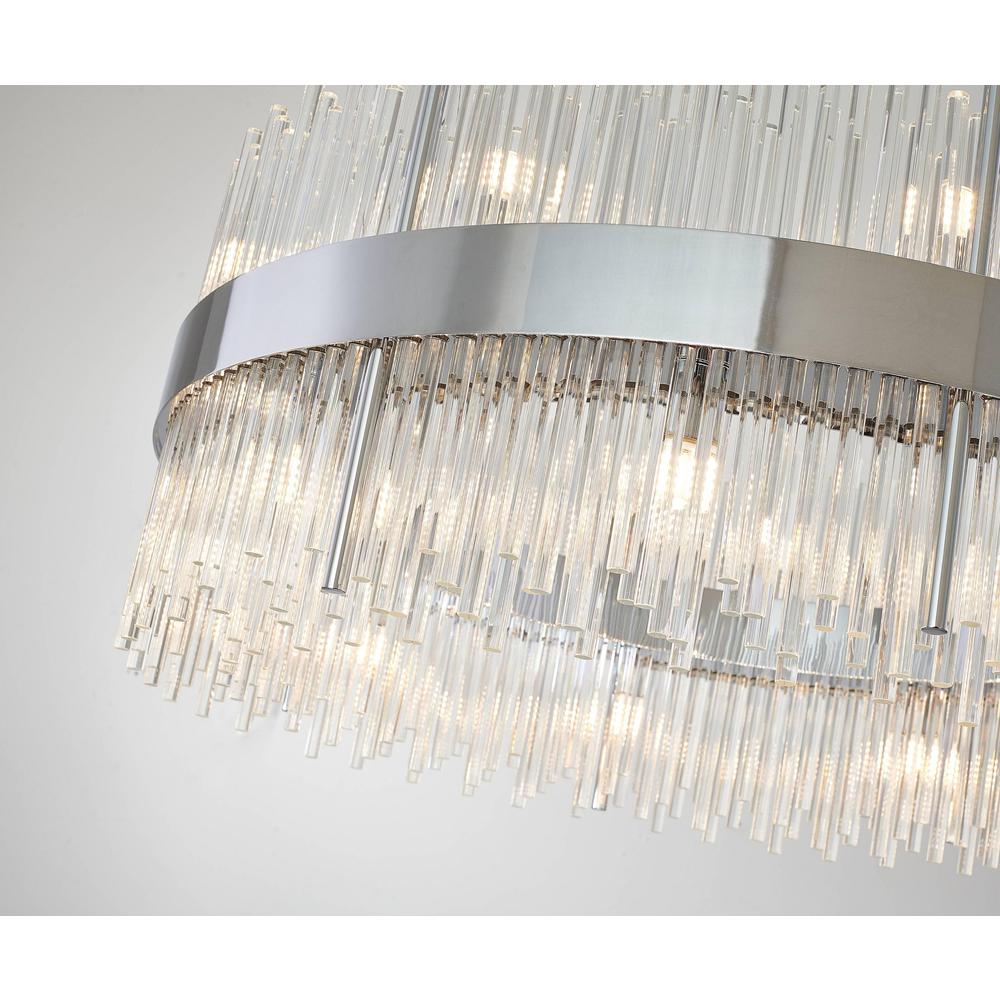 Chandelier Chrome Metal & Glass. Picture 3
