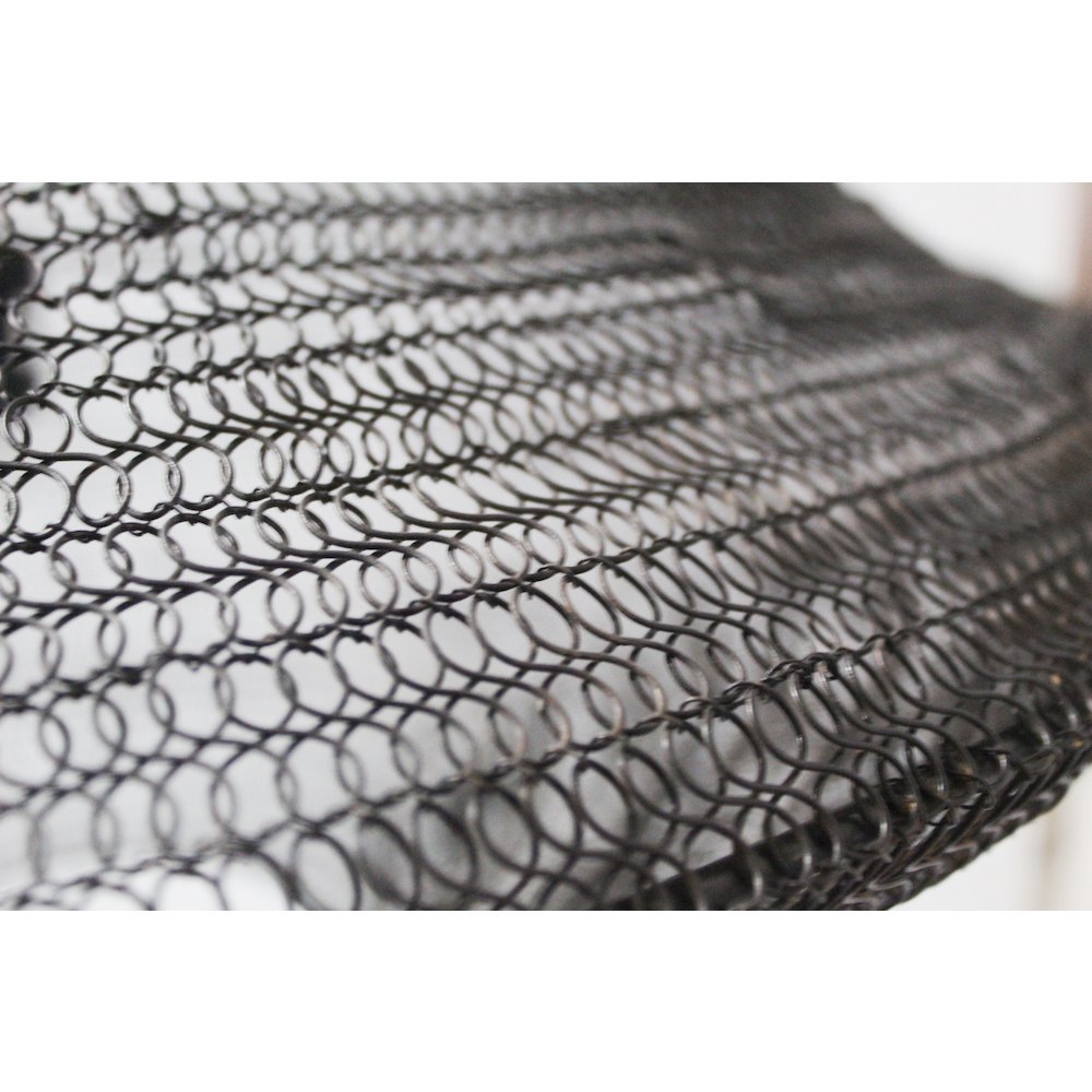 1-Light Satin Black Pendant With A Chain Basket Shade. Picture 5
