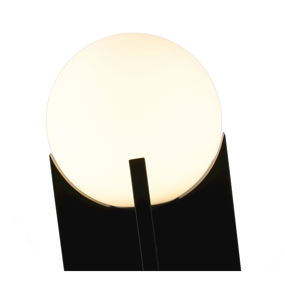 1-Light Table Lamp With A Stain Brass Base, Black Iron Body. Picture 3