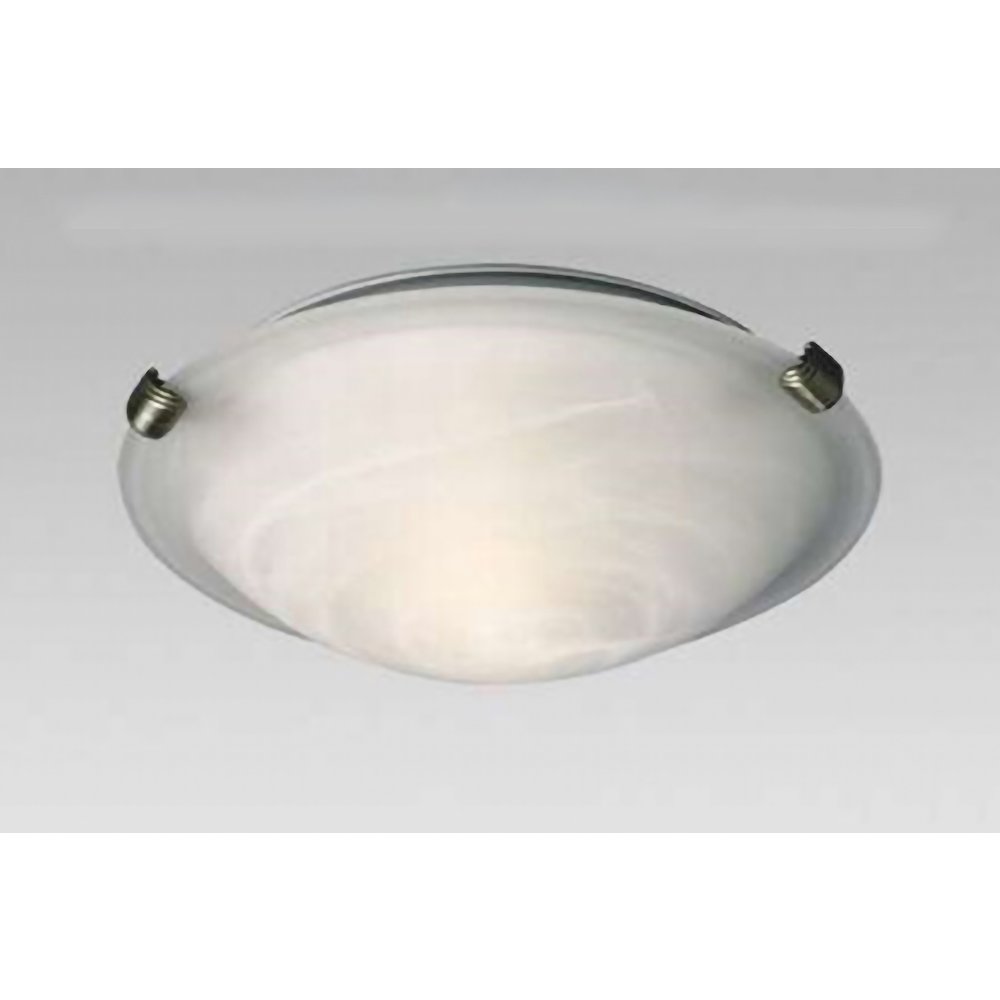 3-Light Chrome Flush Mount With A White Glass Shade. Picture 1