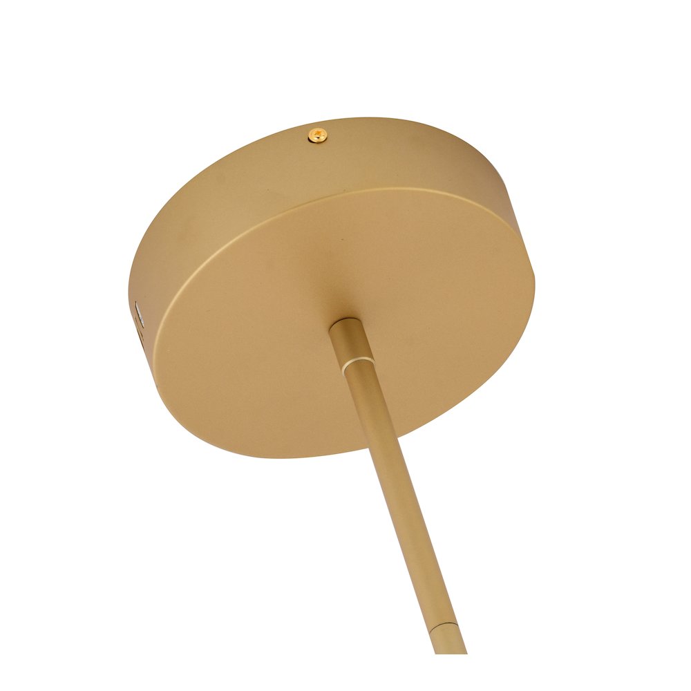 8-Light Gold Metal LED Chandelier With Silicone Diffusers. Picture 5