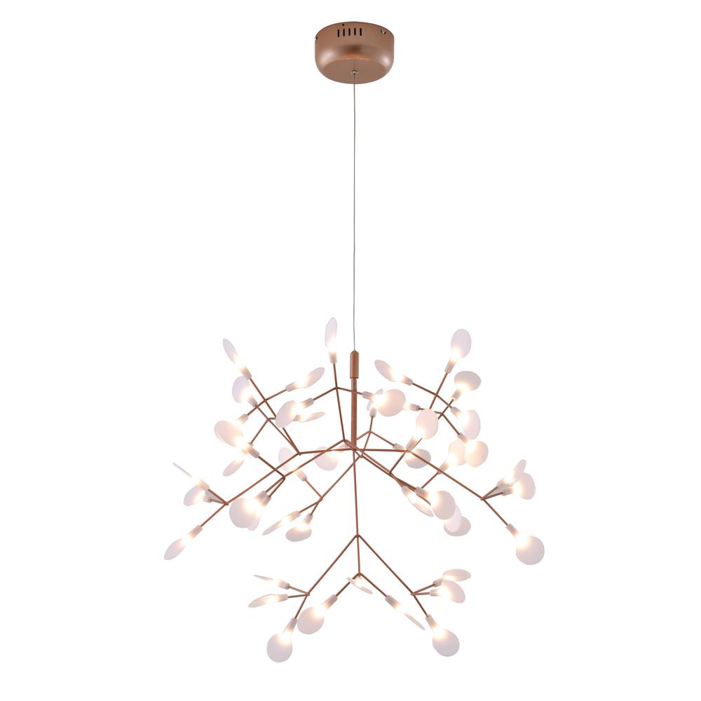 LED Chandelier  Matte Copper Metal & Acrylic. Picture 1