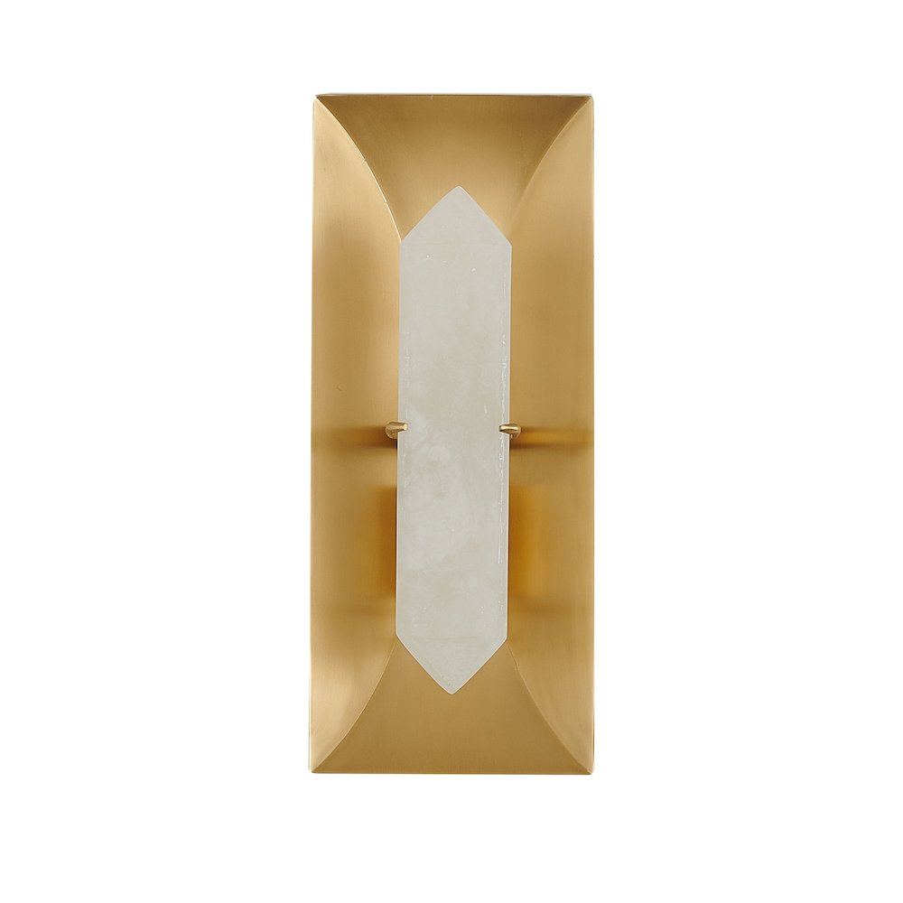 1-Light Gold Wall Sconce With A White Alabaster Stone Center. Picture 2